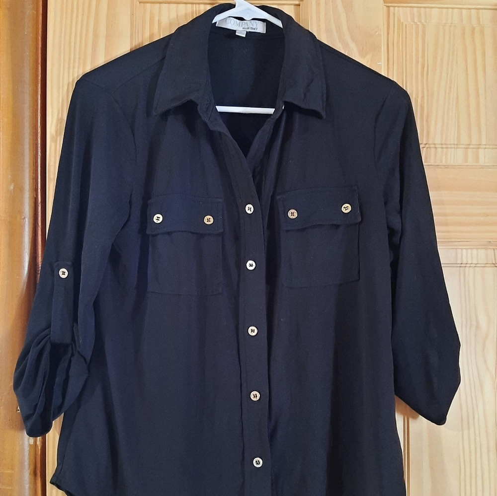 Cute black button down shirt